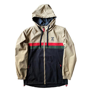 Focal Zip Through Shell - Tan Red Green